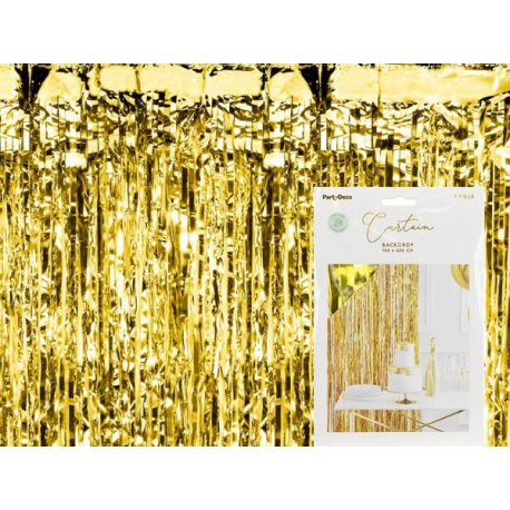 TENDA DECORATIVA PER FESTE ORO LUCIDO 100x200cm