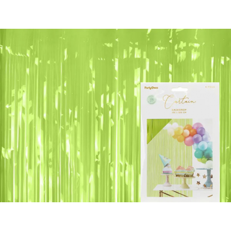 TENDA DECORATIVA PER FESTE VERDE LIME 100x200cm