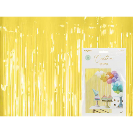 TENDA DECORATIVA PER FESTE GIALLO LIMONE 100x200cm