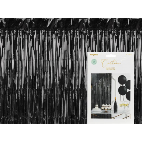 TENDA DECORATIVA PER FESTE NERA 100x200cm