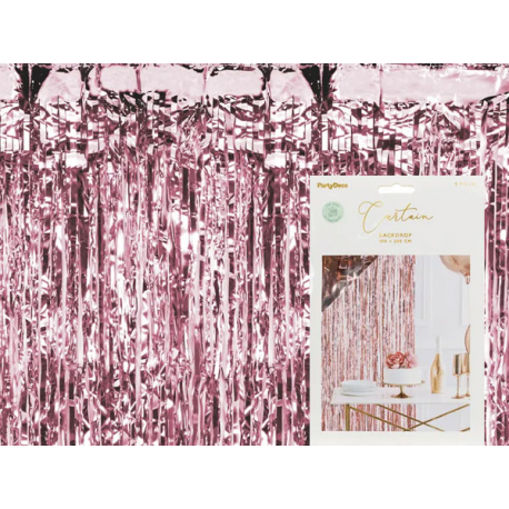 TENDA DECORATIVA PER FESTE ROSA GOLD 100x200cm