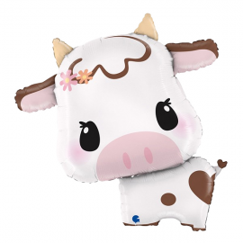 PALLONCINO \\"MUCCA - CUTE COW\\" - FOIL SUPERSHAPE 63cm