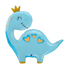 PALLONCINO DINOSAURO \\"BLUE DINO\\" FOIL SUPERSHAPE - 71cm