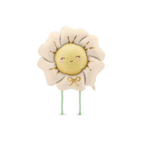 PALLONCINO MYLAR FIORE BALLERINO BEIGE - 104x104cm