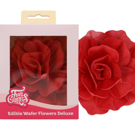 FIORI IN CIALDA - ROSA ROSSA GRANDE - 1 pz. 12,5 cm