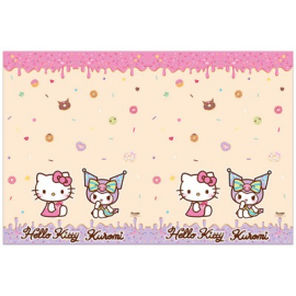 TOVAGLIA PLASTICA HELLO KITTY - KUROMI CM.120X180