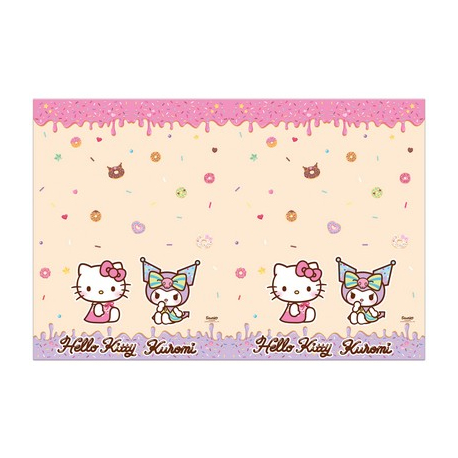 TOVAGLIA PLASTICA HELLO KITTY - KUROMI CM.120X180