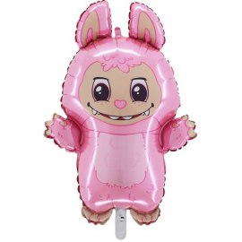 PALLONCINO LABUBU ROSA FOIL SUPERSHAPE 45x67cm