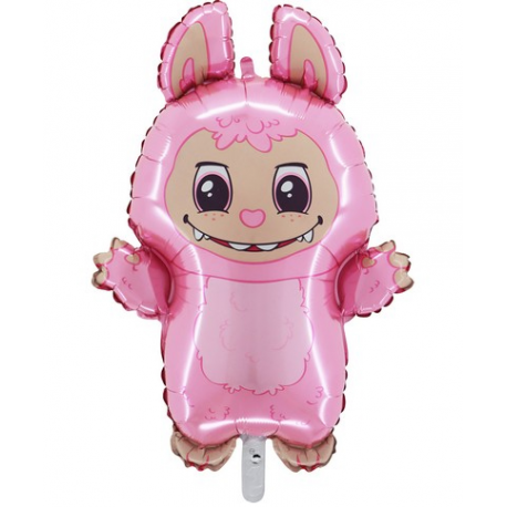 PALLONCINO LABUBU ROSA FOIL SUPERSHAPE 45x67cm