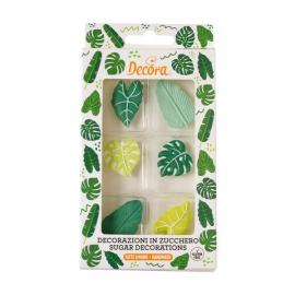 DECORAZIONI DI ZUCCHERO FOGLIE TROPICALI