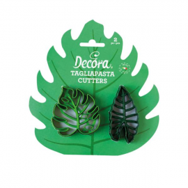 SET 2 TAGLIAPASTA FOGLIE TROPICALI IN PLASTICA