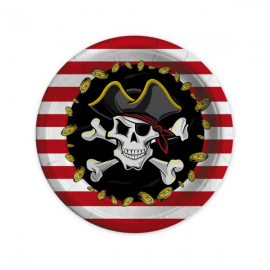 PIATTINI PIRATI 18cm - 8 Pz.