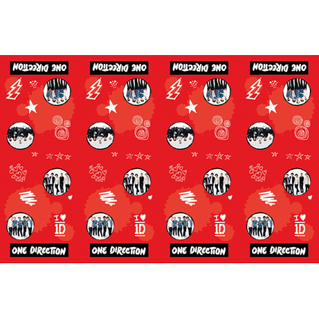 TOVAGLIA PLASTICA ONE DIRECTION CM.120X180