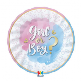 PIATTI "GIRL OR BOY" Gender Reveal 25cm - 8 pezzi