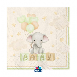TOVAGLIOLI "BABY ELEPHANT" 33x33cm - 16 pezzi