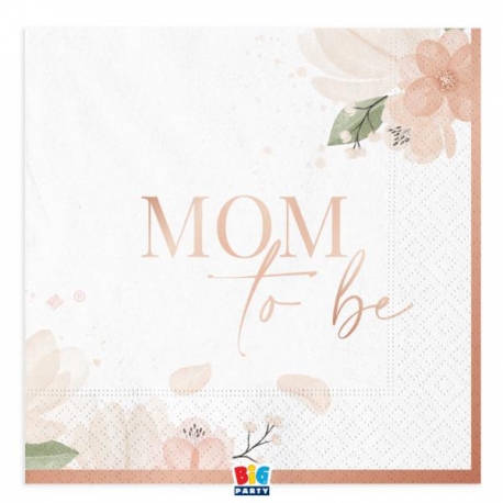 TOVAGLIOLI \\"MOM TO BE\\" 33x33cm - 16 pezzi