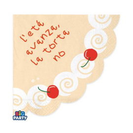 TOVAGLIOLI MIX \\"CAKE PARTY\\" 33x33cm - 16 pezzi