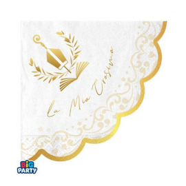 TOVAGLIOLINI CRESIMA \\"ELEGANT\\" 25x25cm - 16 pezzi