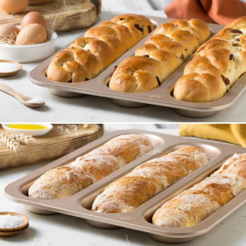 STAMPO BAGUETTE ROSE GOLD LINE 3 x32x 3 h cm - Antiaderente