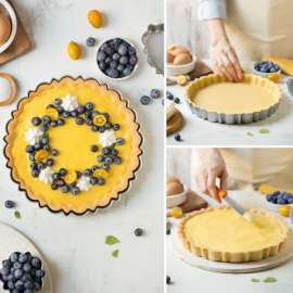 STAMPO DESIGN TART CROSTATA TONDO MEDIO &oslash; 25 cm x h 3 cm Antiaderente