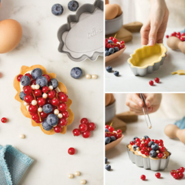 STAMPO DESIGN TART CROSTATA MINI OVALE 7,5x11,5x3 h cm - Antiaderente