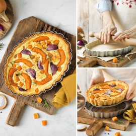 STAMPO DESIGN TART CROSTATA OVALE 29x20x3 h cm - Antiaderente