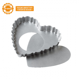 STAMPO DESIGN TART CROSTATA CUORE 25x23x3 h cm - Antiaderente