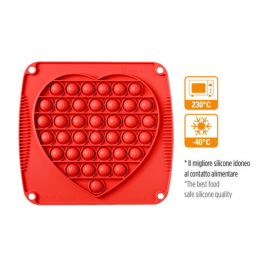 STAMPO IN SILICONE \\"DecorPop\\" CUORE diam. 15cm