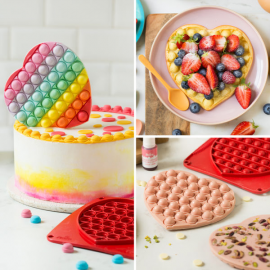 STAMPO IN SILICONE \\"DecorPop\\" CUORE diam. 15cm