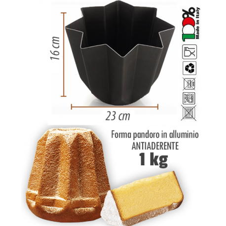 FORMA PANDORO ANTIADERENTE 1 Kg - 23 x 16 cm