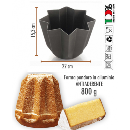 FORMA PANDORO ANTIADERENTE 800 g - 22 x 15,3 cm