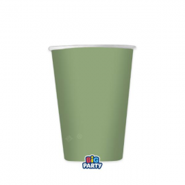 BICCHIERI WAVY VERDE OLIVA 250cc - 6 pezzi