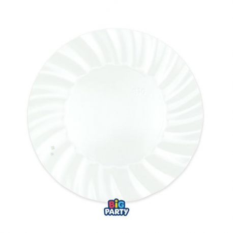 PIATTI WAVY BIANCHI 20cm - 6 pezzi