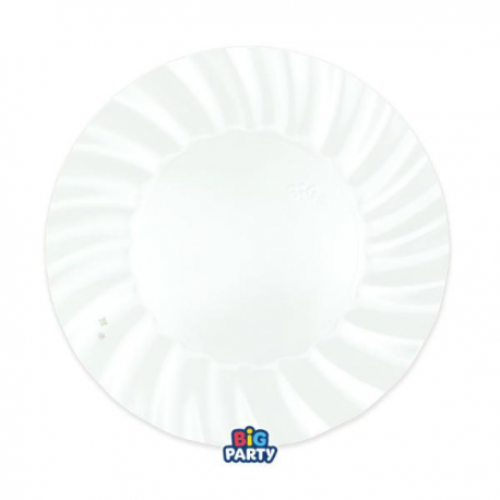 PIATTI WAVY BIANCHI 25cm - 6 pezzi