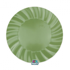 PIATTI WAVY VERDE OLIVA 25cm - 6 pezzi