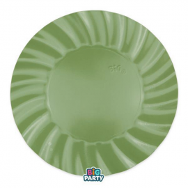 PIATTI WAVY VERDE OLIVA 30cm - 6 pezzi