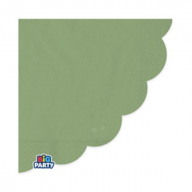 TOVAGLIOLI WAVY VERDE OLIVA 33x33 - 16 pezzi