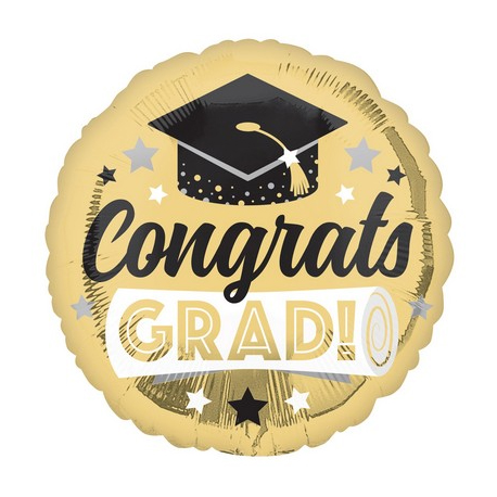 PALLONCINO CONGRATS GRAD - FOIL STANDARD 45cm