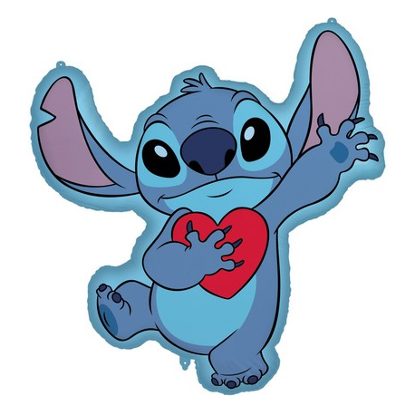 PALLONCINO STITCH HEART FOIL SUPERSHAPE 86x75cm