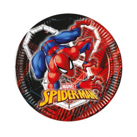 PIATTI SPIDERMAN \\"WORLD OF WEBS\\" CM.20 PZ.8