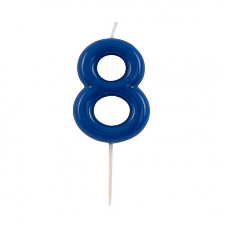 CANDELINA NUMERO 8 BLU