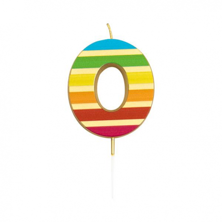 CANDELINA NUMERO 0 GOLD STRIPES