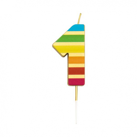 CANDELINA NUMERO 1 GOLD STRIPES