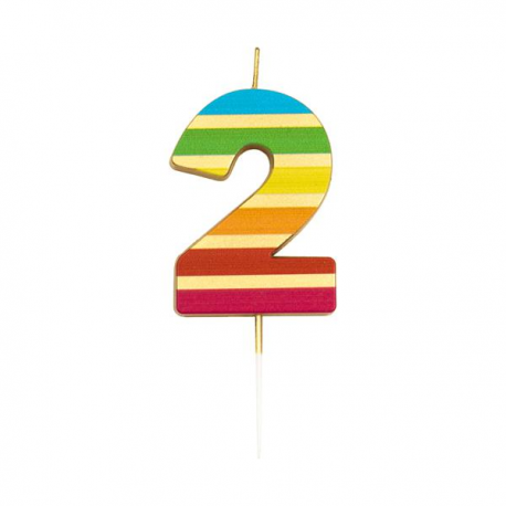 CANDELINA NUMERO 2 GOLD STRIPES