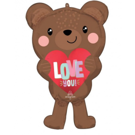 PALLONCINO TEDDY BEAR LOVE FOIL SUPERSHAPE 76cm