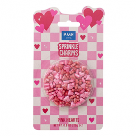 CUORICINI ROSSI/ROSA SPRINKLE CHARM 25g - Decorazioni di zucchero