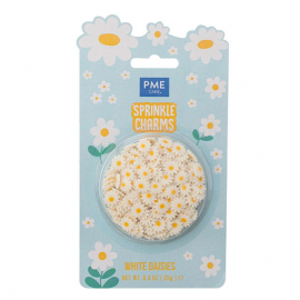 MARGHERITE BIANCHE SPRINKLE CHARM 25g - Decorazioni di zucchero