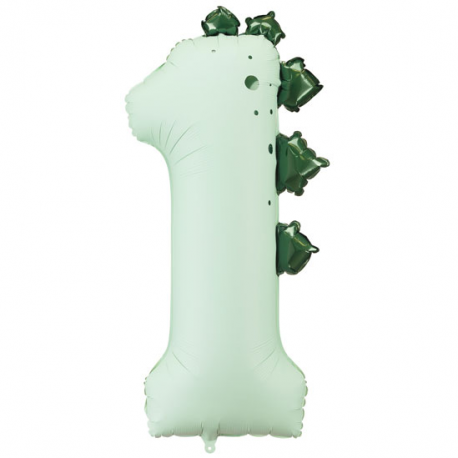 PALLONCINO MYLAR NUMERO \\"1\\" DINOSAURO - 92cm