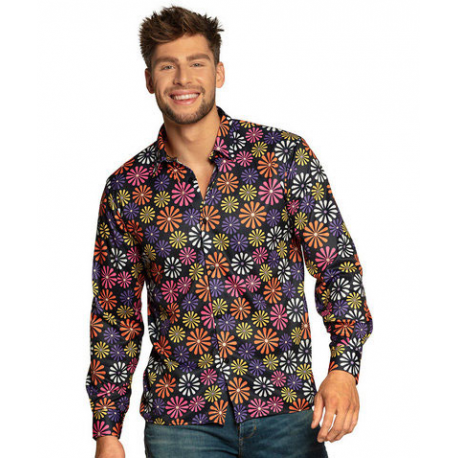 CAMICIA HIPPIE FLOREALE - Taglia L 50/52