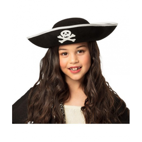 CAPPELLO PIRATA IN PANNO RIGIDO BIMBO/BIMBA
